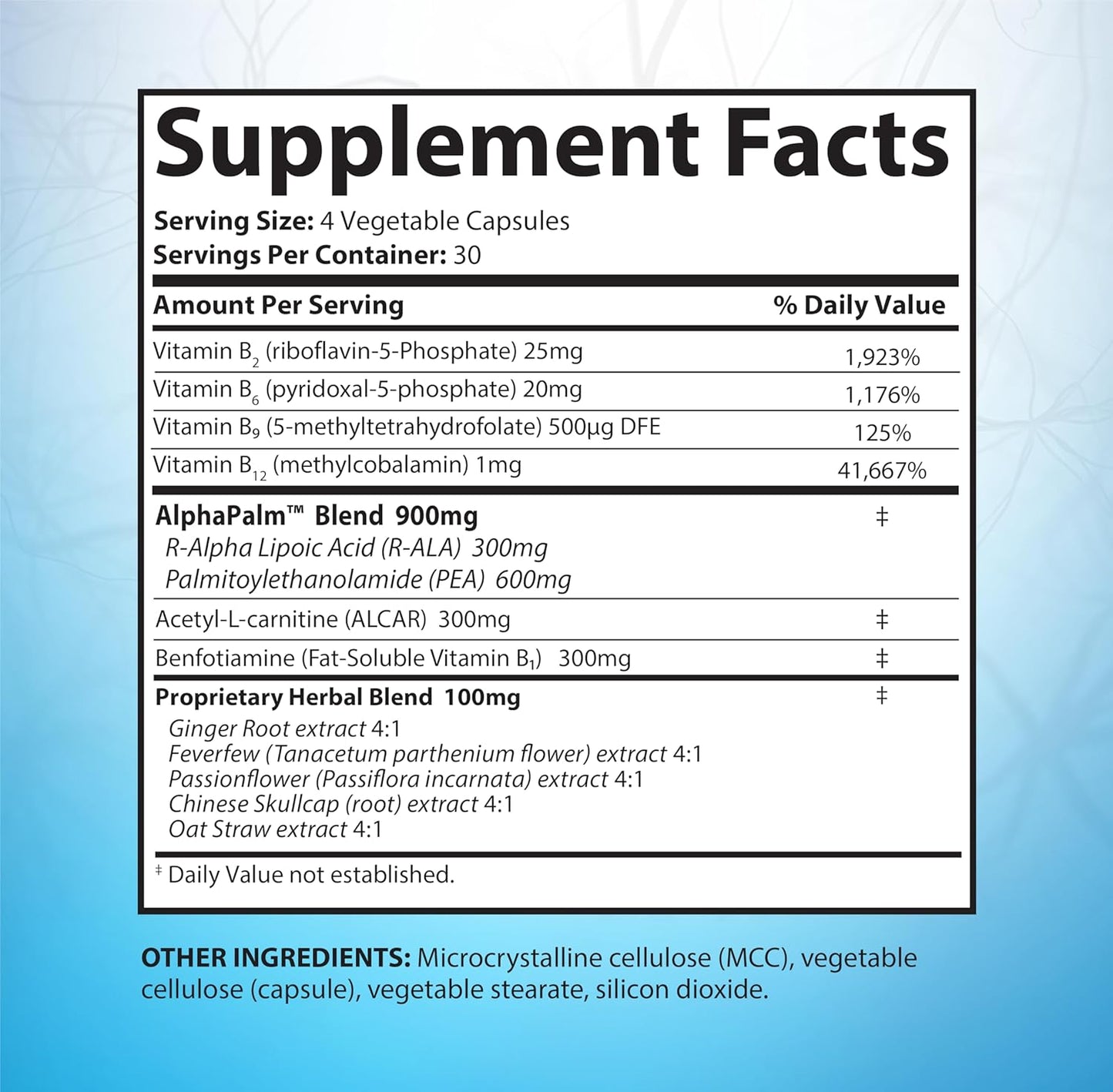 SciatiEase Sciatic Nerve Health Support Supplement - Nerve Support Formula with AlphaPalm, Pea, Vitamin B Complex, Alpha Lipoic Acid 300mg - 120 Capsules